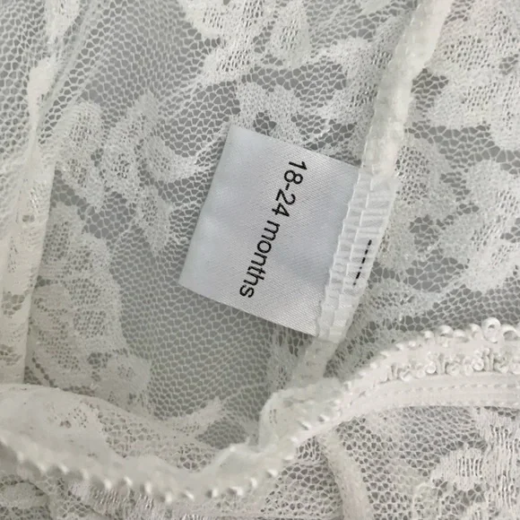 Baby Bella Maya Lace Footless Tights / Leggings White 18 months - Picture 4 of 11